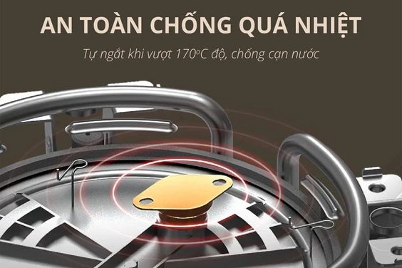 Nồi lẩu điện Mishio 4 lít MK-348 có phần vỏ nồi làm từ nhựa PP