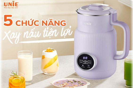 Unie UMB08 được trang bị 5 chức năng xay nấu tiện lợi