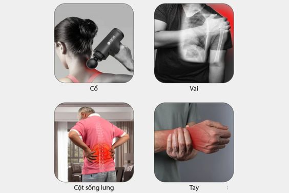 Cung cấp 4 đầu massage phục vụ các nhóm cơ