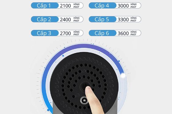 Điều khiển linh hoạt với 6 cấp độ rung khác nhau