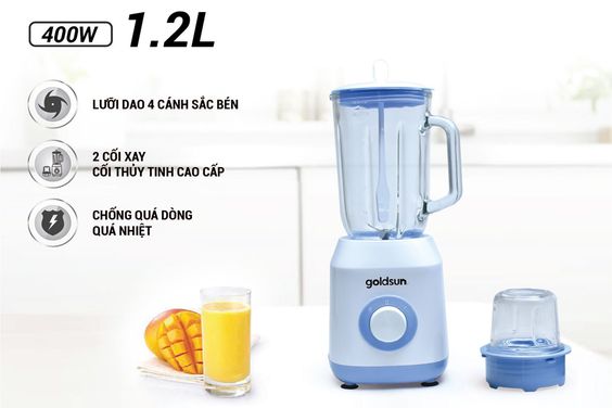 Máy xay sinh tố 2 cối Goldsun GBL4104