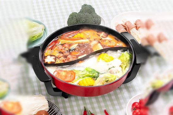 Nồi lẩu điện 2 ngăn Mishio 5 lít MK-112 trang bị công suất 1200 - 1500W