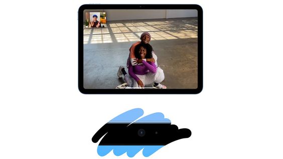 iPad Gen 10 là thế hệ iPad tiêu chuẩn đầu tiên được bố trí camera selfie ở cạnh ngang thay vì cạnh dọc ở mặt trước