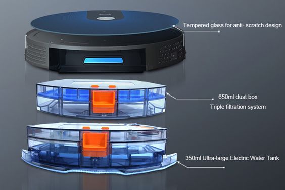 Robot hút bụi Takdir V6S VC trang bị khay chứa lớn