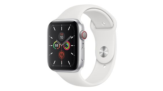 màn hình Apple Watch Series 5 Cellular 44mm viền nhôm dây cao su