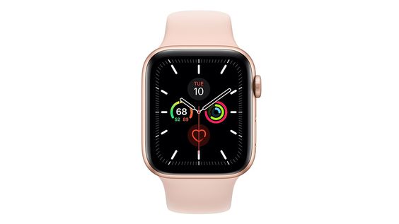 màn hình Apple Watch Series 5 Cellular 44mm viền nhôm dây cao su