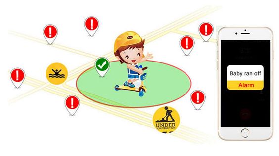 vùng an toàn đồng hồ định vị trẻ em KidPlus