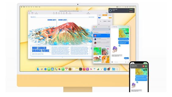 đồng bộ iPhone iMac 24" 2021 Retina 4.5K M1