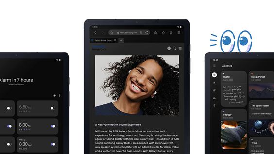 dark mode Samsung Galaxy Tab S6 Lite