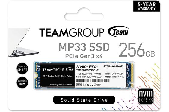 Ổ cứng SSD TeamGroup 256GB MP33 M.2 PCIe Gen3x4 Đọc 1600MB/S - Ghi 1000 MB/s 39