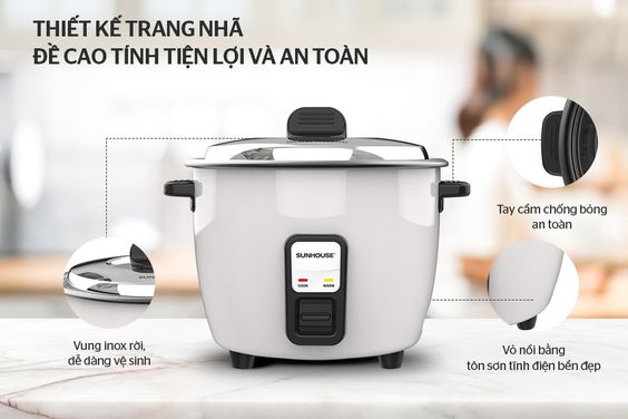 Nồi cơm điện nắp rời