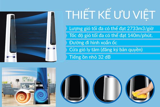 Quạt tháp không cánh Tiross TS-9176 - hình 4
