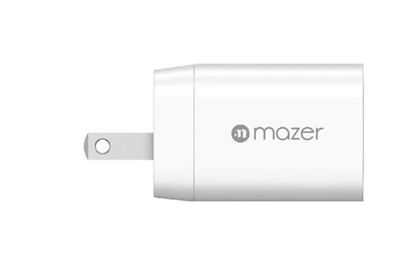 Củ sạc nhanh 2 cổng Mazer Infinite 33W (USB-C PD 33W + USB-A 18W) Trắng