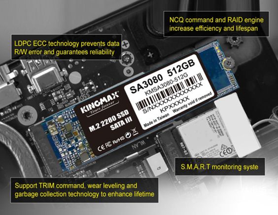 Ổ cứng SSD Kingmax 512GB SA3080 (Ảnh 2)