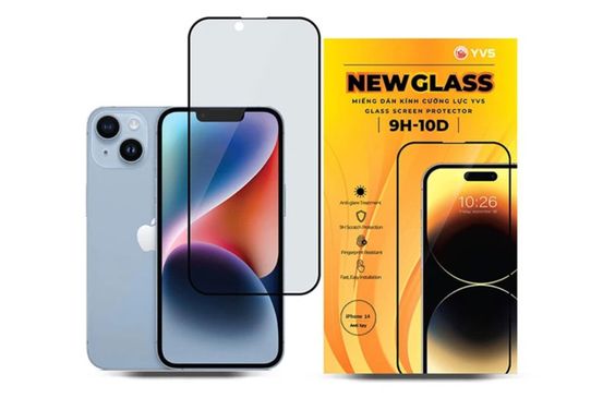 Miếng dán màn hình kính cường lực chống nhìn trộm iPhone 14 10D YVS