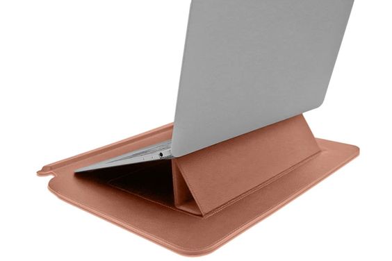 Túi da kèm đế 3in1 XIIEN X - STAND  13"/14" màu nâu
