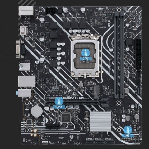 Asus Prime H610M-K D4 (ảnh 3)