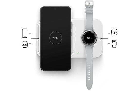 Đế sạc đôi không dây Samsung 15W kèm sạc cáp (ảnh 2)
