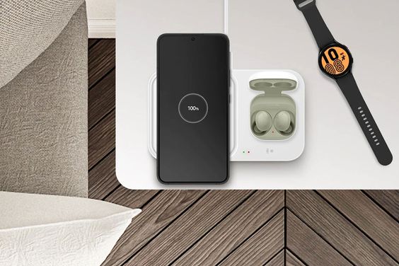 Đế sạc đôi không dây Samsung 15W kèm sạc cáp (ảnh 5)