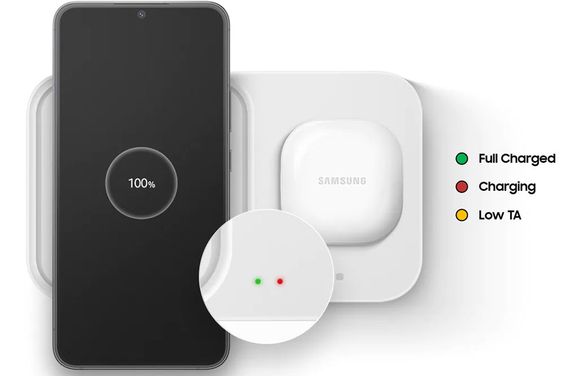 Đế sạc đôi không dây Samsung 15W kèm sạc cáp (ảnh 6)