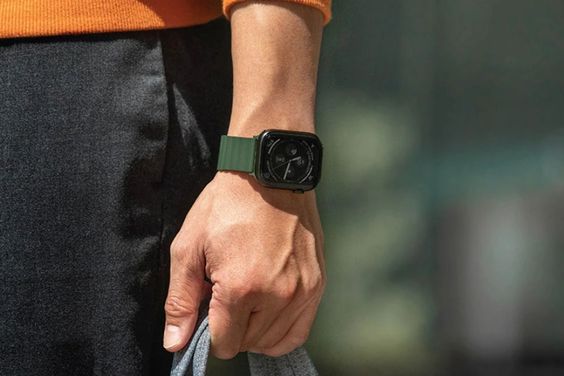 Dây đeo Apple Watch UNIQ Silicone 41/40/38mm màu Xanh dương/Đen