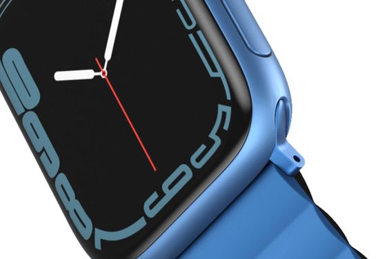 Dây đeo Apple Watch UNIQ Silicone 41/40/38mm màu Xanh dương/Đen