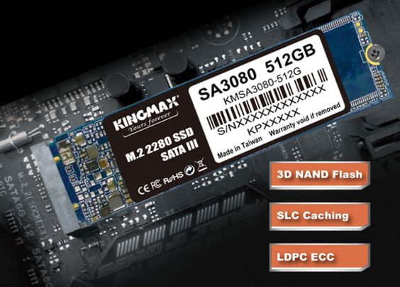 SSD Kingmax 256GB M.2 SATA SA3080 (Ảnh 1)
