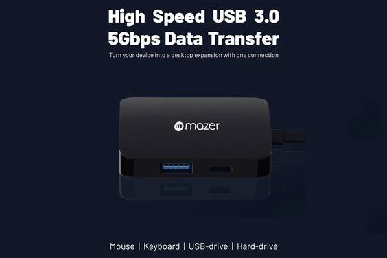 Cáp Hub USB-C 4 in 1 Mazer Multimedia Pro