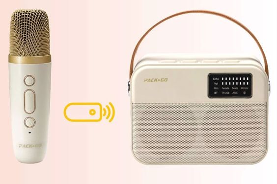 Loa Bluetooth Karaoke mini PACK&GO KMS01 + Mic không dây