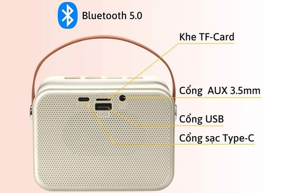 Loa Bluetooth Karaoke mini PACK&GO KMS01 + Mic không dây