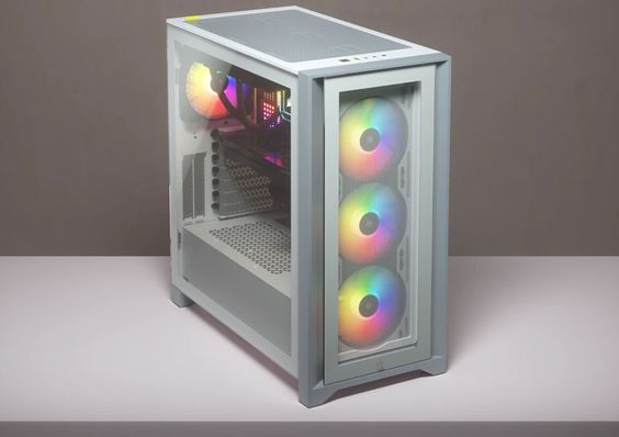 Vỏ Case Corsair iCUE 4000X RGB TG White 2