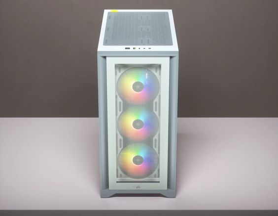 Vỏ Case Corsair iCUE 4000X RGB TG White 4