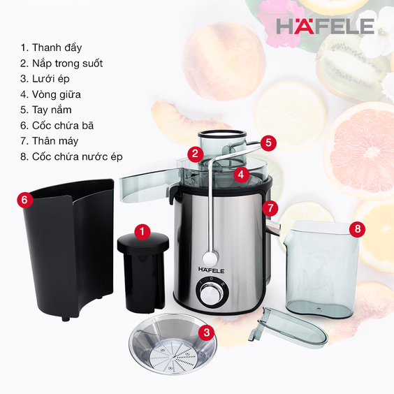 Máy ép trái cây Hafele GS-353 đảm bảo vệ sinh