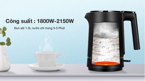 Bình đun siêu tốc Toshiba 1.5 lít KT-15DS1NV - hình 5