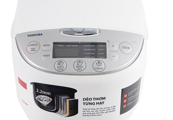 Thao tác nồi cơm điện tử Toshiba dễ dàng