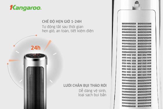 Máy sưởi gốm Kangaroo KGFH06 - hình 5