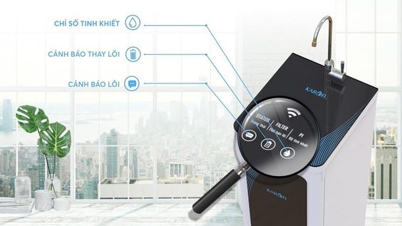 Máy lọc nước Karofi 10 lõi KAQ-O07 trang bị màn hình hiển thị thông minh