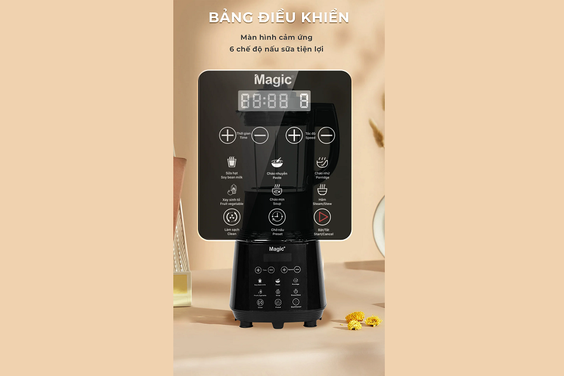 Máy làm sữa hạt Magic A-96 tích hợp 6 chế độ nấu