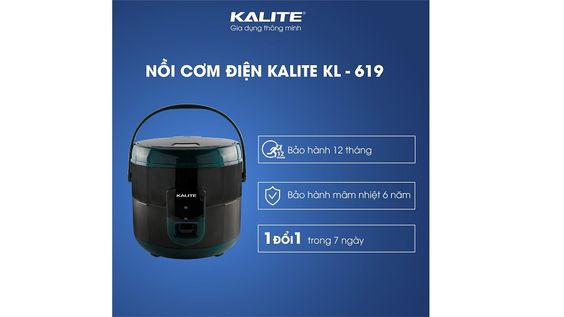 Nồi cơm điện Kalite KL-619 thiết kế nhỏ gọn