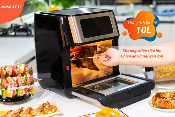 Nồi chiên không dầu Kalite Q10 với dung tích lớn