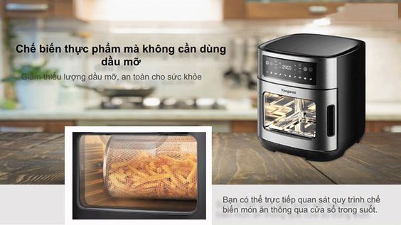 Nồi chiên không dầu Kangaroo KG12AF1A không dầu mỡ