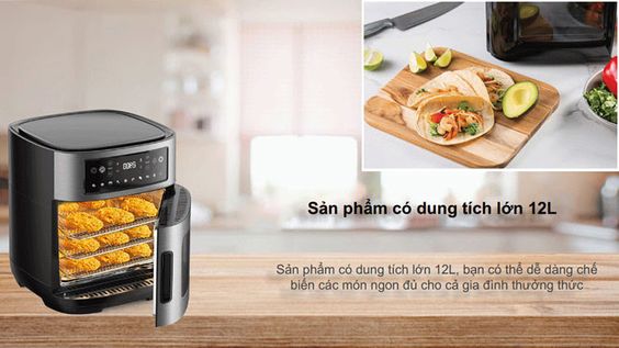 Nồi chiên không dầu Kangaroo KG12AF1A dung tích lớn