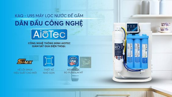 R.O Hydrogen Karofi 10 lõi KAQ-U95 trang bị lõi lọc hiệu suất cao