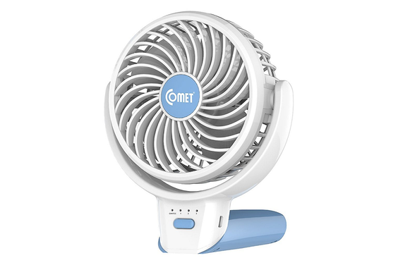 Quạt sạc cầm tay Comet CRF0904B Xanh đường kính chỉ 10.16cm