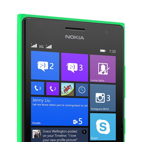 Nokia Lumia 730 man hinh