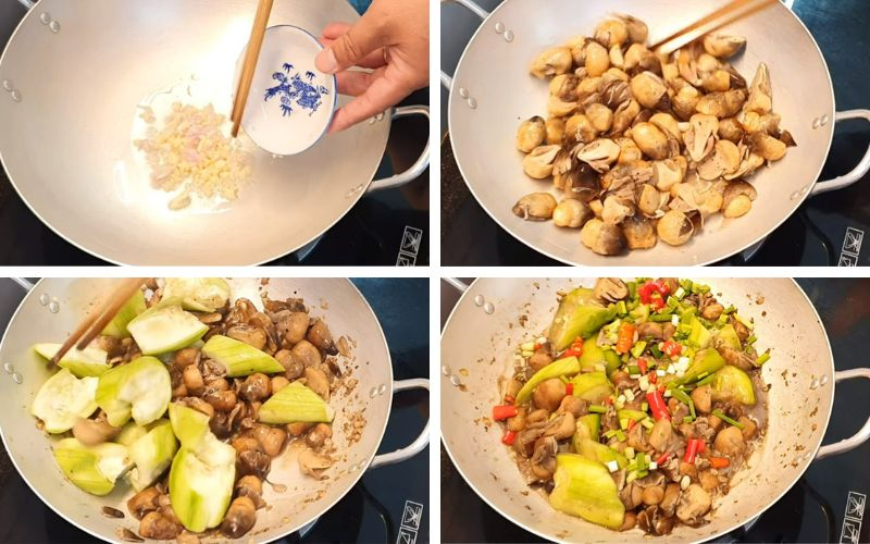 nấm rơm xào chay (ảnh 1)