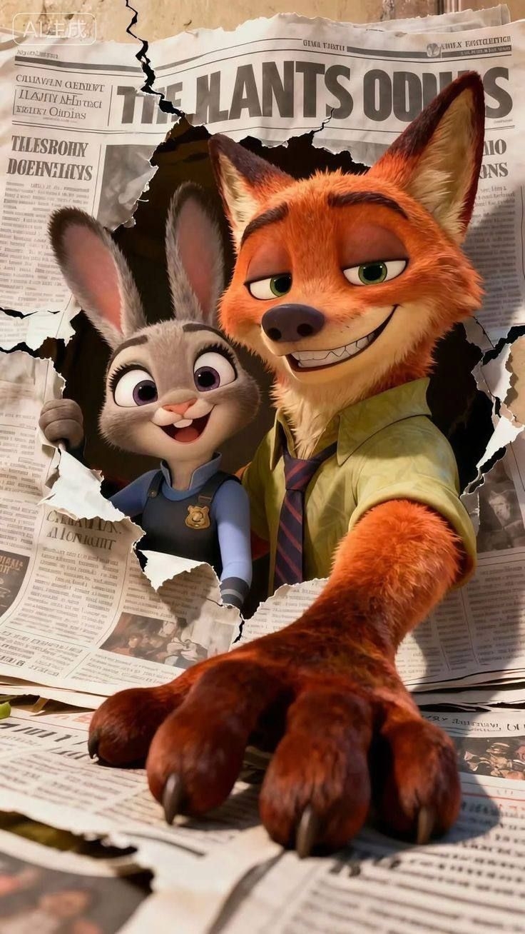 Hình nền Cáo và Thỏ Zootopia Full HD cho điện thoại