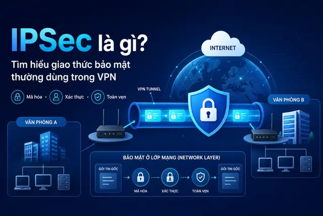 IPSec là gì? Tìm hiểu giao thức bảo mật thường dùng trong VPN