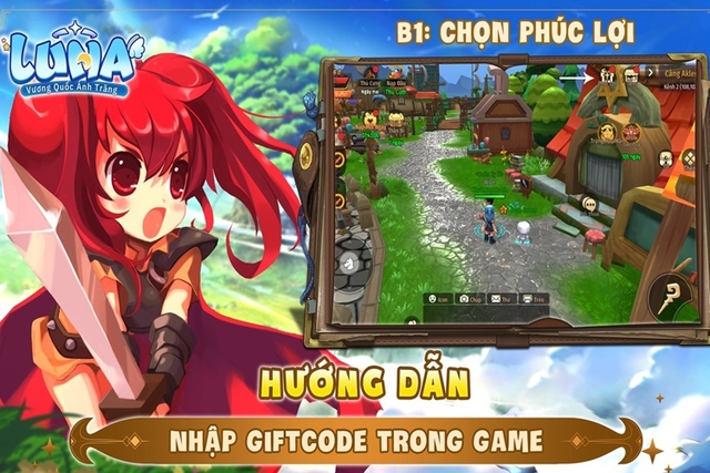 Hướng dẫn cách nhập giftcode LUNA: Vương Quốc Ánh Trăng nhận quà cực giá trị