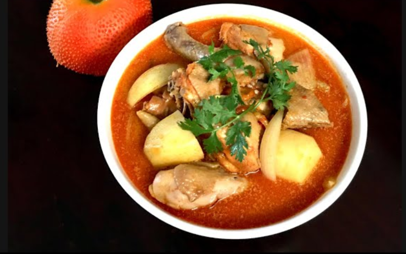 gà nấu gấc (ảnh 6)
